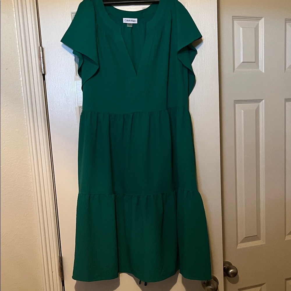Calvin Klein Teal Midi Dress
